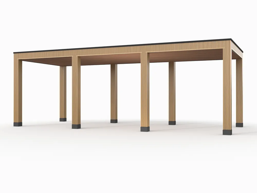 Douglas overkapping, 750 x 300, Westwood Rhombus Red Cedar Nieuw