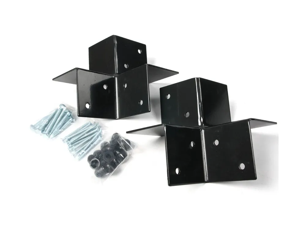 Nu Kopen Pergola hoekelement zwart, 2 stuks