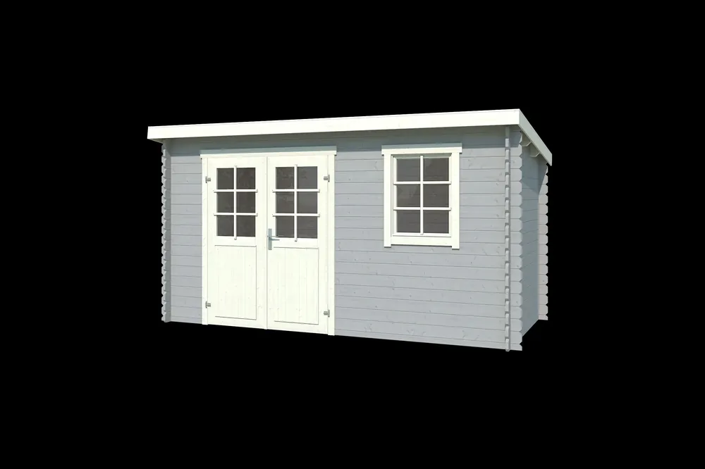 Outdoor Life Blokhut Amira Platinum Grey-Wit 380 x 175 cm Koop Vandaag