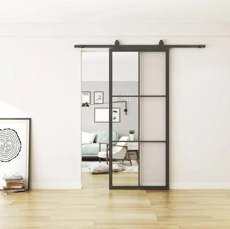 Speciale Aanbieding Stalen schuifdeur 6 vaks – Helder glas