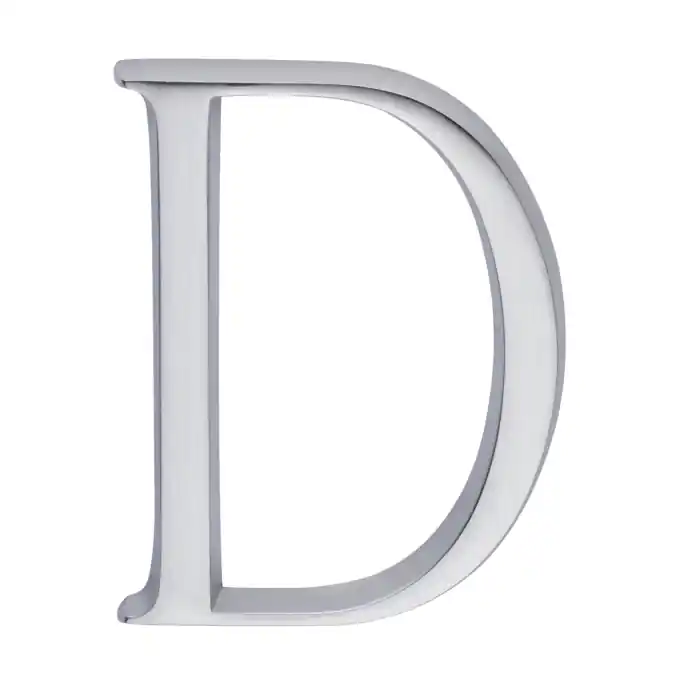 Huisletter D MAT CHROOM Veilige Betaling