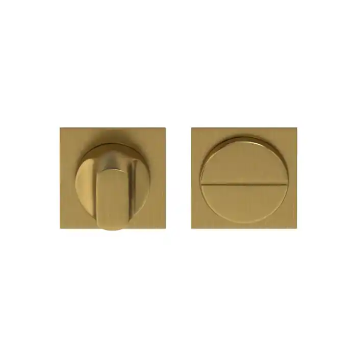 Betaalbaar Toiletgarnituur Quadrate minimal MESSING