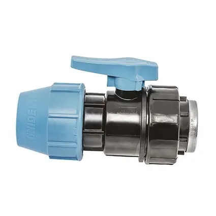 Tyleen kogelkraan 32 mm x 1", klem x binnendraad - Unidelta Betrouwbaar