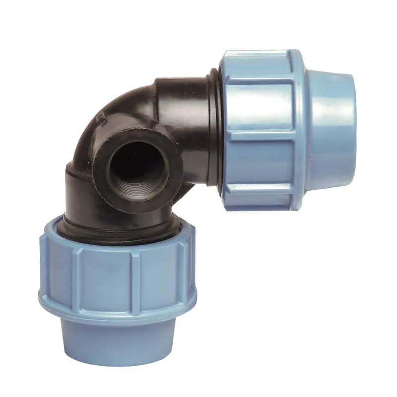 Tyleen knie 2x klem / 1x binnendraad, 32 mm x 3/4" - Unidelta Exclusieve Aanbieding