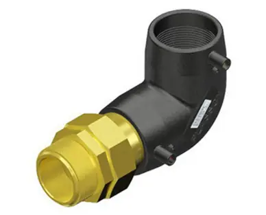 Nieuw Plasson elektrolas knie 20 mm x ½" - 90 graden messing bu.dr.