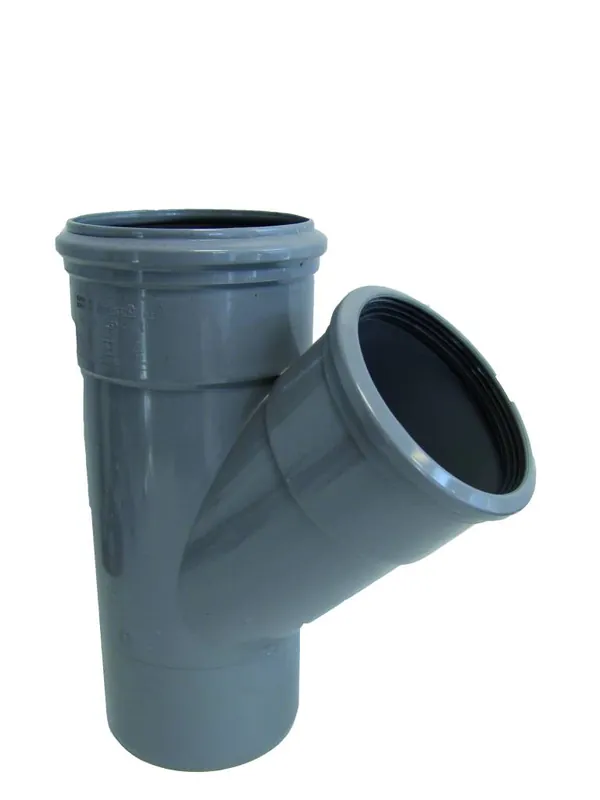 Laatste Versie PVC T-stuk 45 graden 315 mm SN4 2x manchet/ 1x spie