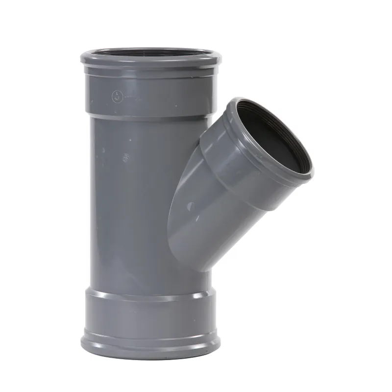 PVC verloop T-stuk 45 graden 160 x 125 mm 3x manchet Goedkoop
