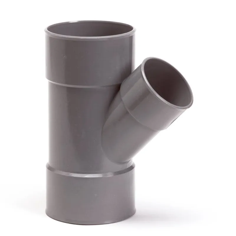 PVC verloop T-stuk 45 graden 110 x 75 mm mof/mof - lijm Korting