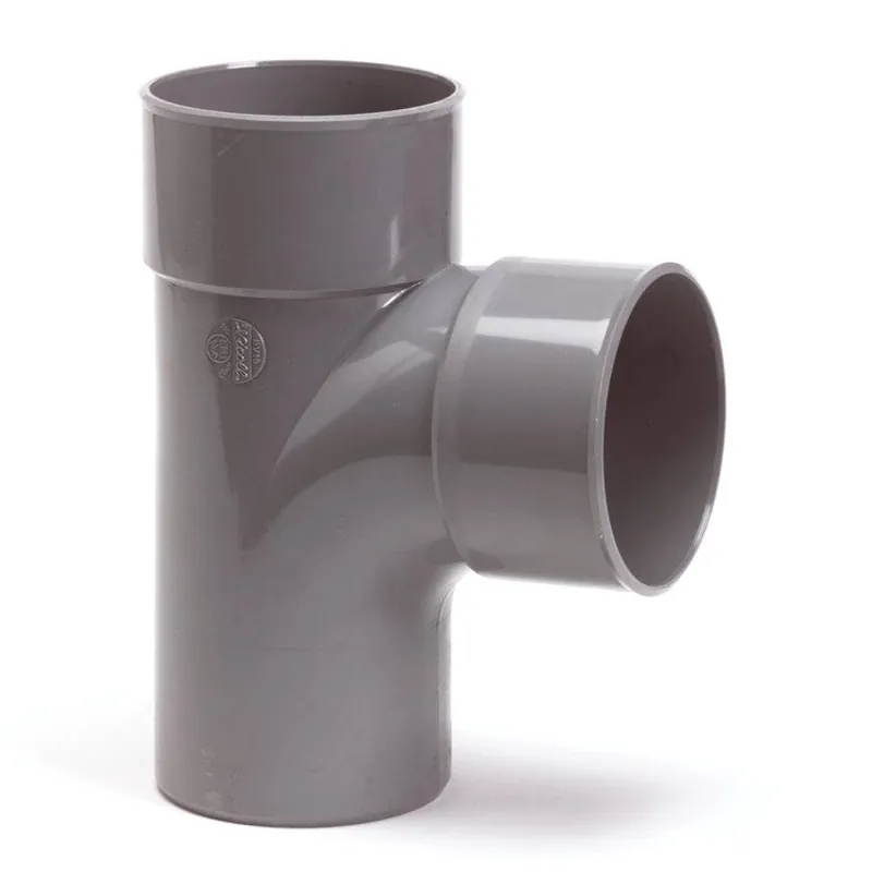 Betrouwbaar PVC T-stuk 88 graden 50 mm (mof/spie - lijm)