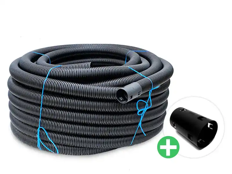 Drainage kaal geperforeerd Ø 125 mm 50 meter Finale Uitverkoop