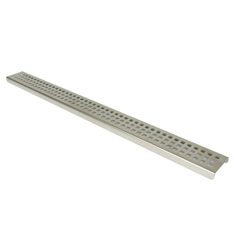 Gecertificeerd Drainrooster, geborsteld rvs H = 16,5 mm, B = 60 mm