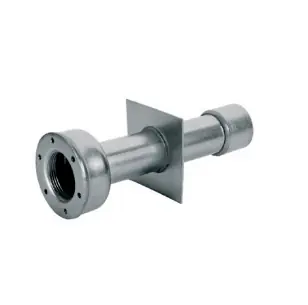 RVS wanddoorvoer 240 mm met 1 1/2" binnendraad verbinding Alleen Vandaag