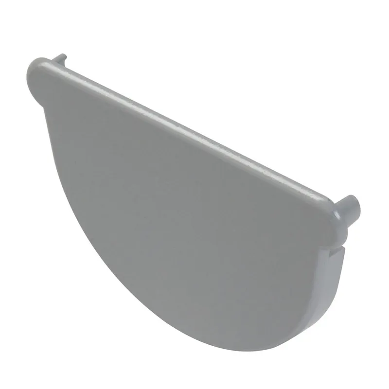 PVC mastgoot eindstuk voor gootuitloop / goot 70 mm, Grijs, Nicoll Fabrieksprijs