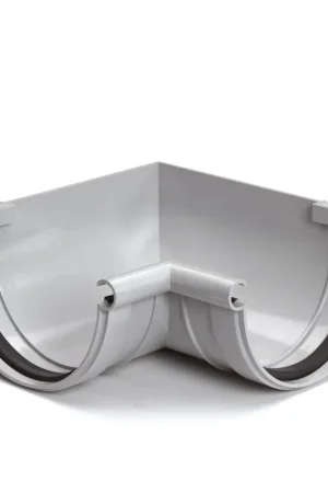 Gereduceerde Prijs PVC mastgoot binnenhoekstuk 90° 170 mm, Grijs, Nicoll
