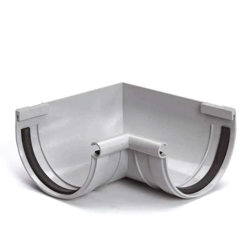 Gereduceerde Prijs PVC mastgoot binnenhoekstuk 90° 170 mm, Grijs, Nicoll