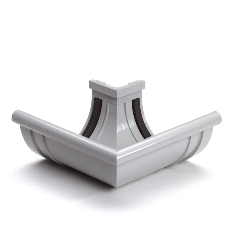 PVC mastgoot buitenhoekstuk 90° 115 mm, Grijs, Nicoll Tijdelijk Beschikbaar
