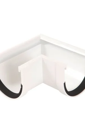 Koopje PVC mastgoot buitenhoekstuk 90° 70 mm, Wit, Nicoll