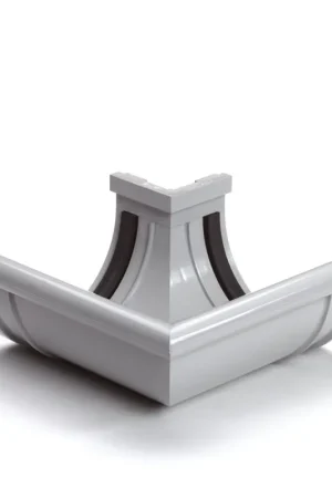 Gratis Retour PVC mastgoot buitenhoekstuk 90° 170 mm, Grijs, Nicoll