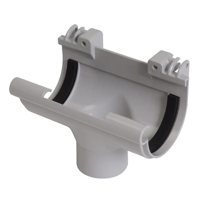 PVC mastgoot gootuitloop 70 mm x 50 mm, Grijs, Nicoll Exclusieve Aanbieding