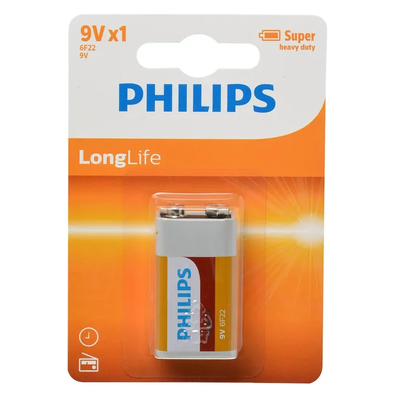 Batterij PHILIPS LONGLIFE 9VOLT Exclusieve Aanbieding