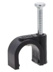 Kabelclips 100x ROND ZWART 5MM Direct Verzonden