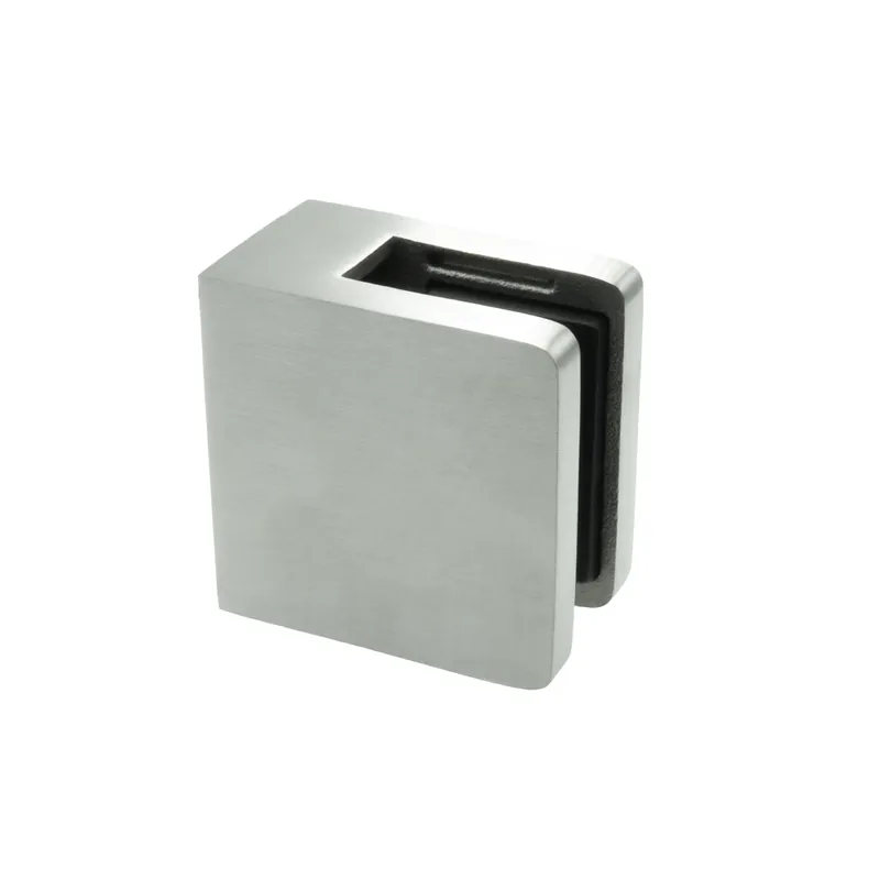 Uitverkoop Balustrade glasklem 8 mm 45 x 45 mm - met veiligheidsstift (vierkante buis)