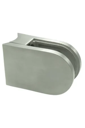 Balustrade glasklem rond - RVS - 63 x 45 mm (66.2 gelaagd glas) Exclusieve Aanbieding