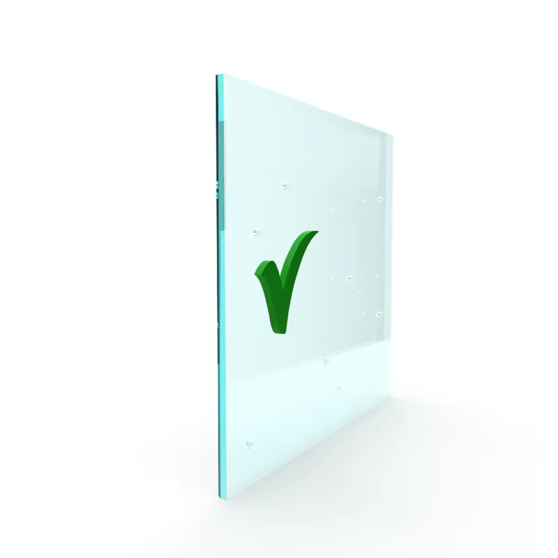 Nieuw Blank gehard veiligheidsglas met anti-kalk coating incl. sparingen - 8 mm