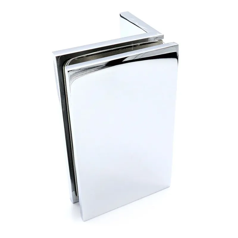 Beste Prijs Glasklem Porto Premium glas/wand 90° - Chroom