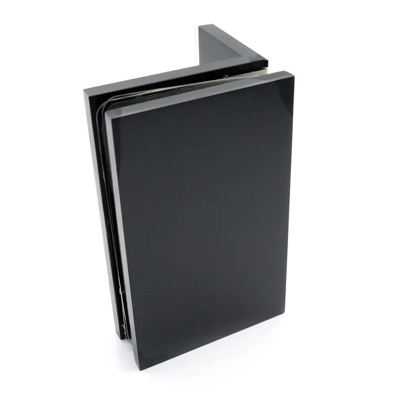 Beperkt Aanbod Glasklem Porto Premium glas/wand 90° - Zwart