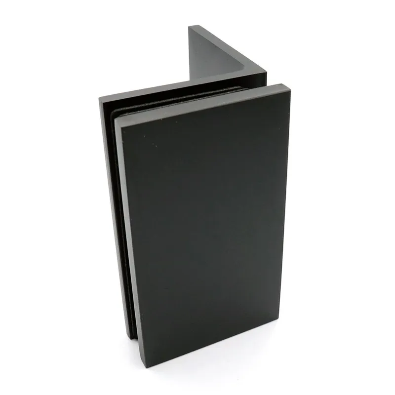Tijdelijk Beschikbaar Glasklem Porto Select glas/wand 90° - Zwart