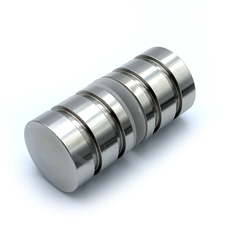 Douchedeurknop 721 rond dubbele groef 30mm - RVS Speciale Aanbieding