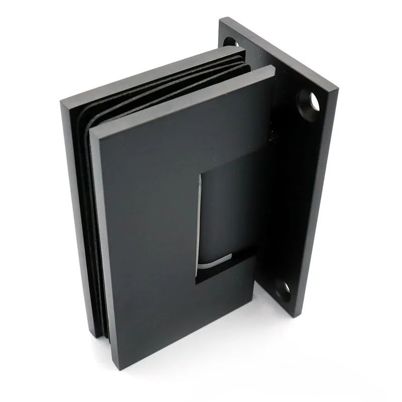 Porto Select glas/wand 90° tweezijdig scharnier - Zwart Gereduceerde Prijs