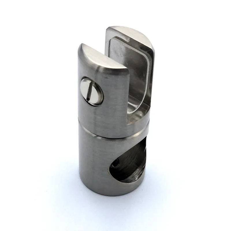 Eindstuk/glasbevestiging stabilisatiestang rond 8 - 10mm - RVS Uitverkoop