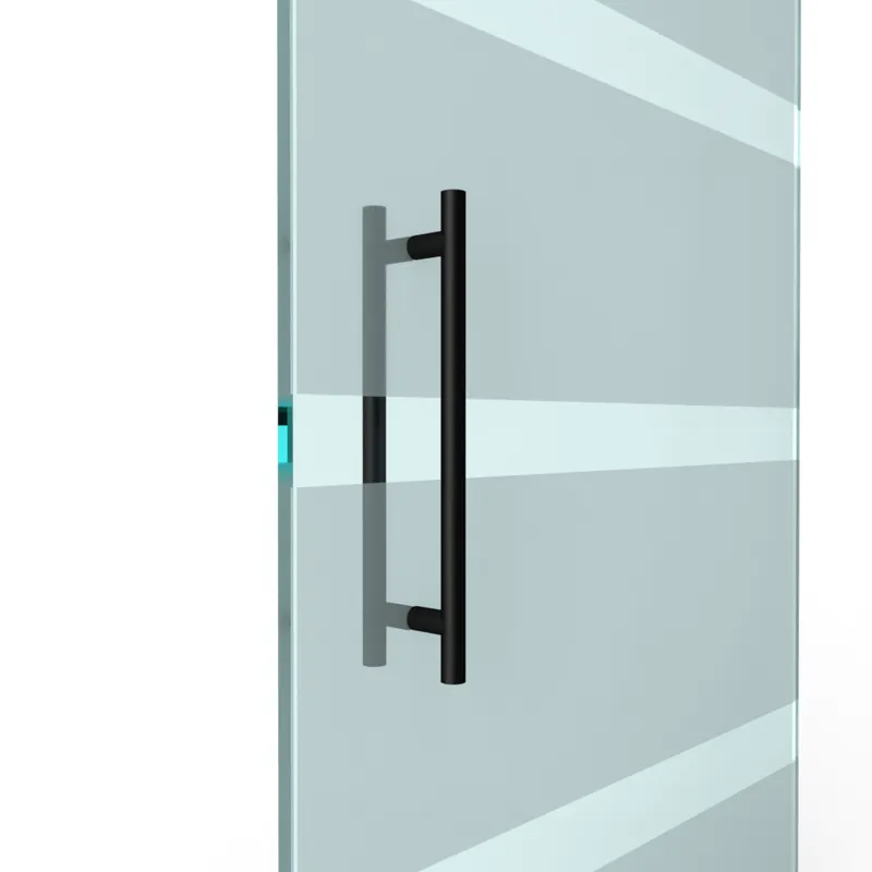 T-greep voor glazen deur ø 25mm - L 500x400mm - Zwart Laatste Kans