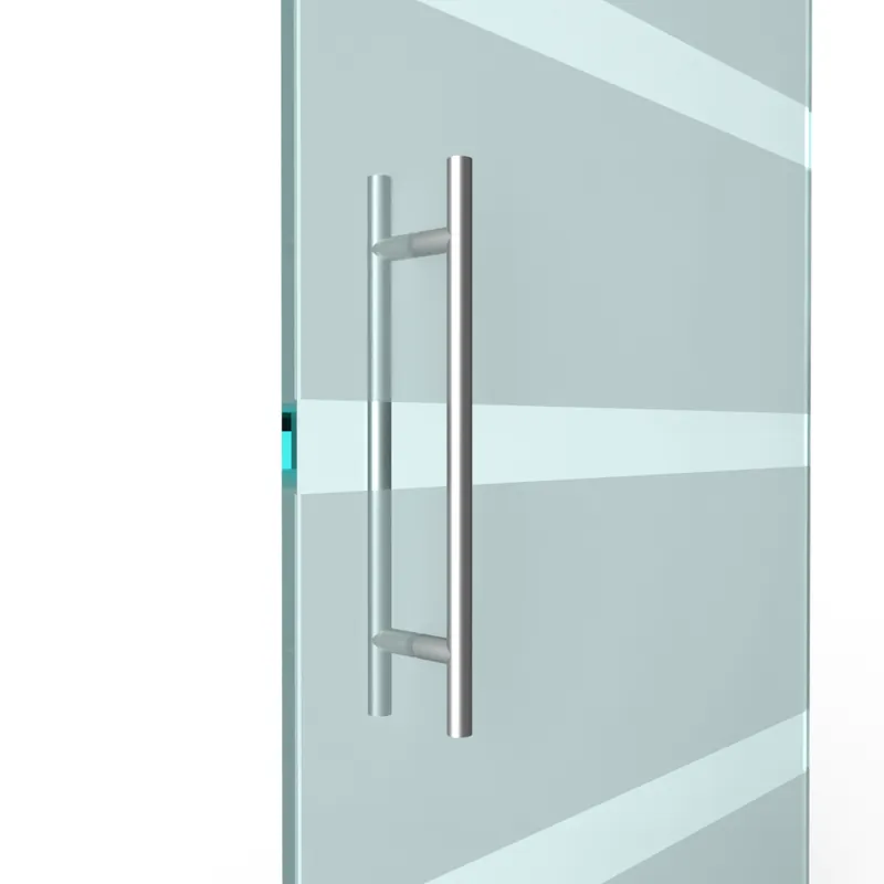 T-greep voor glazen deur ø 25mm - L 700x500mm - RVS Actieprijs
