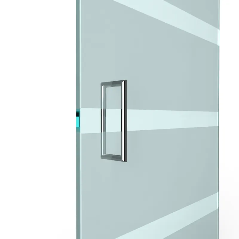 Populair U-greep rond voor glazen deur ø 19mm - L 319x300mm - Chroom