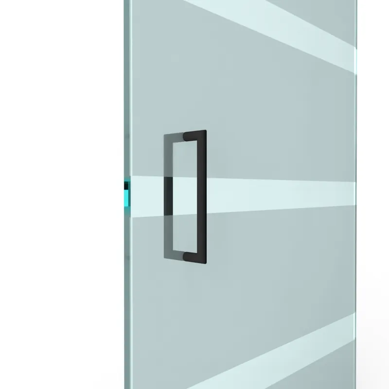 U-greep rond voor glazen deur ø 19mm - L 319x300mm - Zwart Snelle Levering