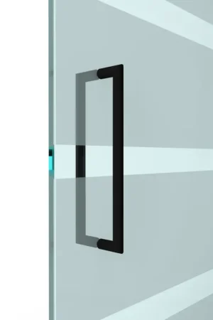 Voordeelprijs U-greep rond voor glazen deur ø 25mm - L 525x500mm - Zwart