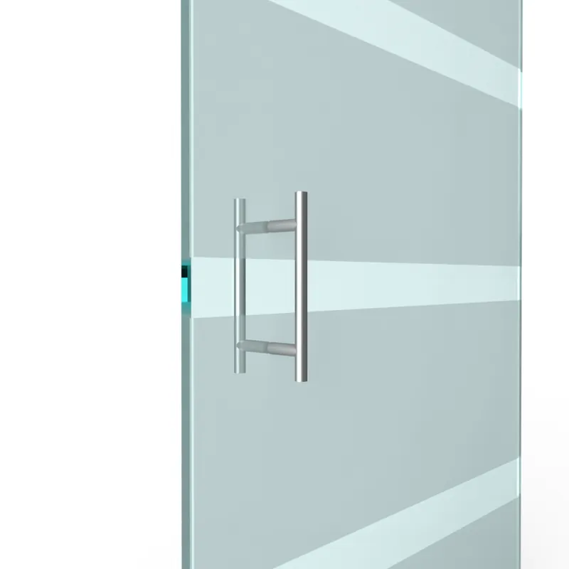 Betaalbaar T-greep voor glazen deur ø 19mm - L 300x200 mm - RVS