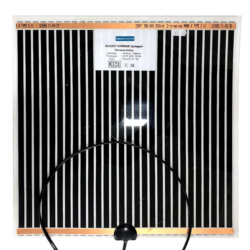 Betrouwbaar Basic spiegelverwarming - 410x1000 mm - 76 watt