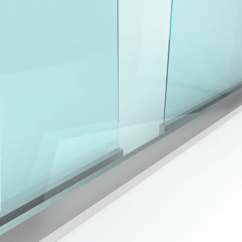 Schuifloket op maat - 3 panelen, 2 sporen - Gehard glas 6 mm Merkproduct