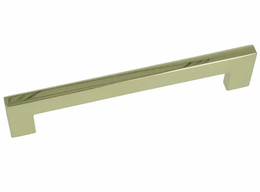 Favoriet Greep Recht zamak 128 mm messing gepolijst