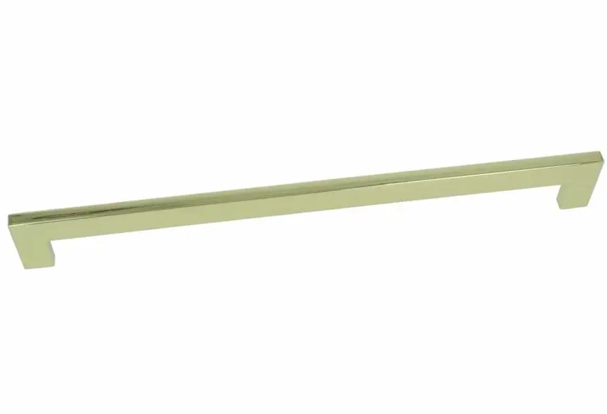 Greep Recht zamak 256 mm messing gepolijst Gratis Retour