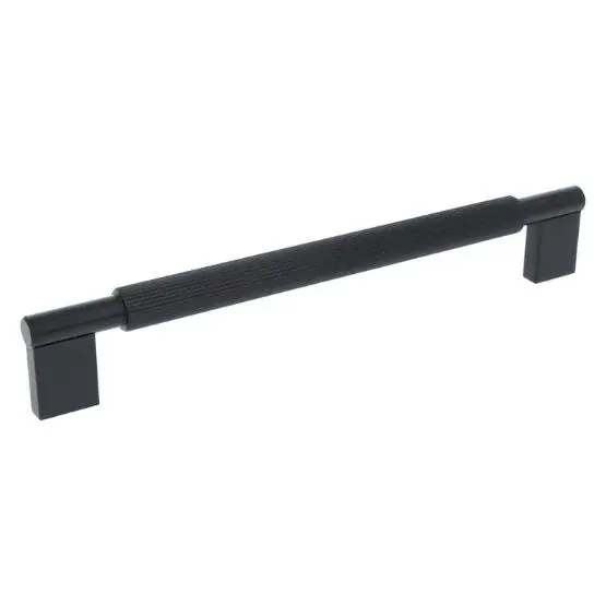 Must-Have Meubelgreep geribbeld aluminium 192 mm zwart