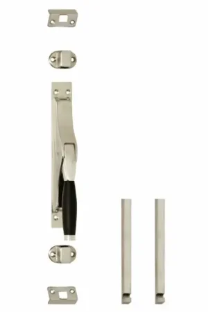 Intersteel set pomp-espagnolet Ton 222 inclusief stangenset 2x 1250mm nikkel mat/ebbenhout Favoriet