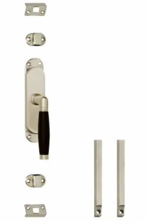 Koop Online Intersteel set kruk-espagnolet rechts Ton 222 inclusief stangenset 2x 1250mm nikkel mat/ebbenhout