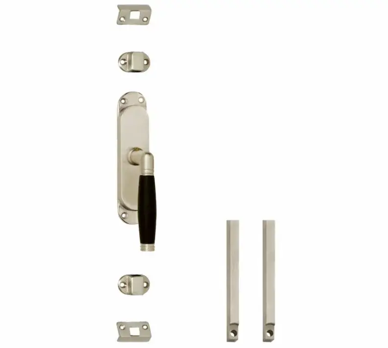 Koop Online Intersteel set kruk-espagnolet rechts Ton 222 inclusief stangenset 2x 1250mm nikkel mat/ebbenhout