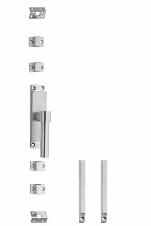 Intersteel set kruk-espagnolet rechts L-recht inclusief stangenset 2x 1245mm rvs geborsteld Hete Deal