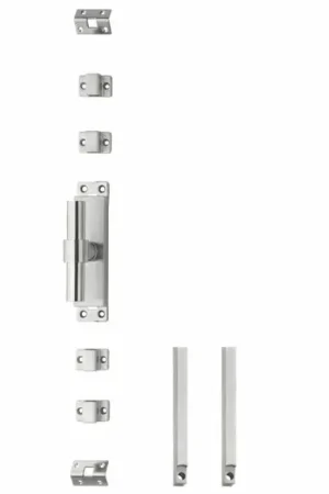 Populair Intersteel set kruk-espagnolet links T-recht inclusief stangenset 2x 1245mm rvs geborsteld